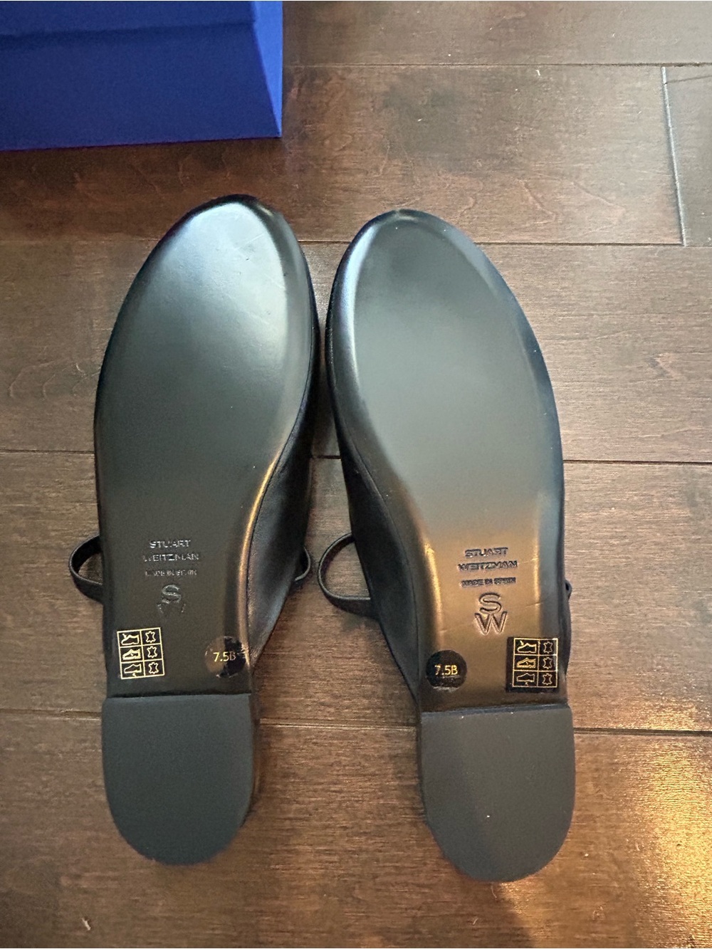 Stuart Weitzman Black Leather Prima Bow Ballet Mules - New with box - Picture 11 of 13